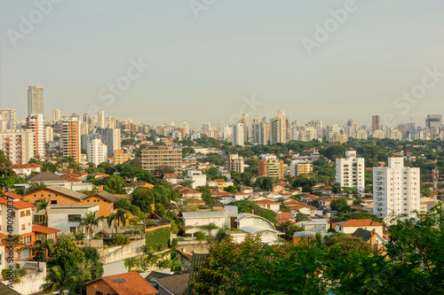 Sao Paulo cityscape, panoramic aerial view. Skyscrapers of big metropolis © Caio