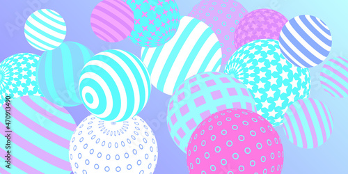 Retro 3d illustration abstract balls, great design for any purposes.
