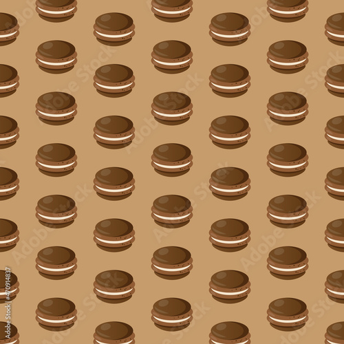 Macarons chocolate pattern motive texture paper cookies dessert vector
