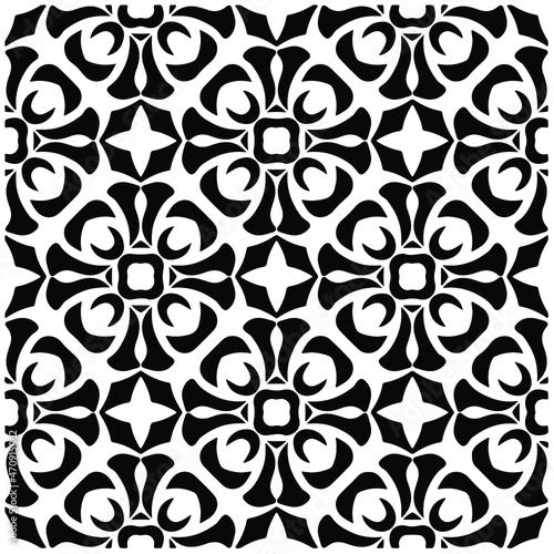 
Seamless vector pattern in geometric ornamental style. Black  pattern.Design element for prints, backgrounds, template, web pages and textile pattern. Geometric art.