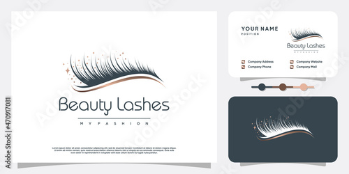 Eye lashes logo design with creative modern concept Premium Vector part 2