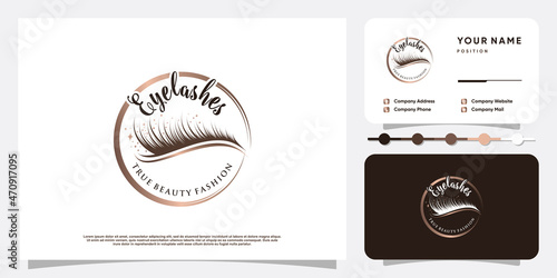 Eye lashes logo design with creative modern concept Premium Vector part 3