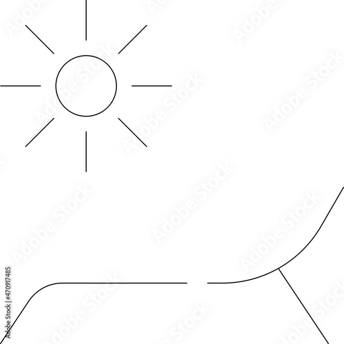 holidays icons beach chair and summer