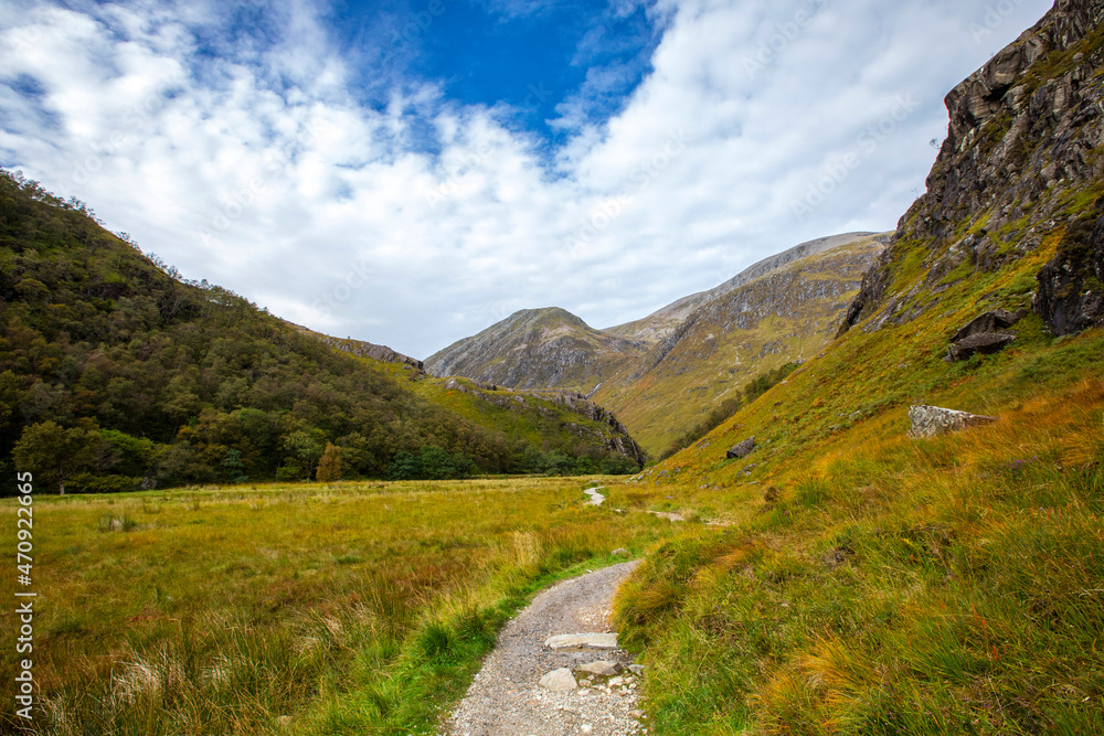 Fototapeta premium Nevis Gorge in the Highlands of Scotland, UK