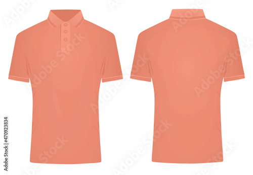Red polo t shirt. vector illustration