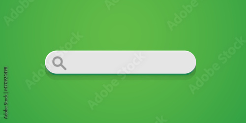 Minimal black search bar on green background