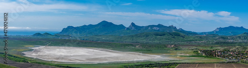 A dry salt lake in the Crimea.