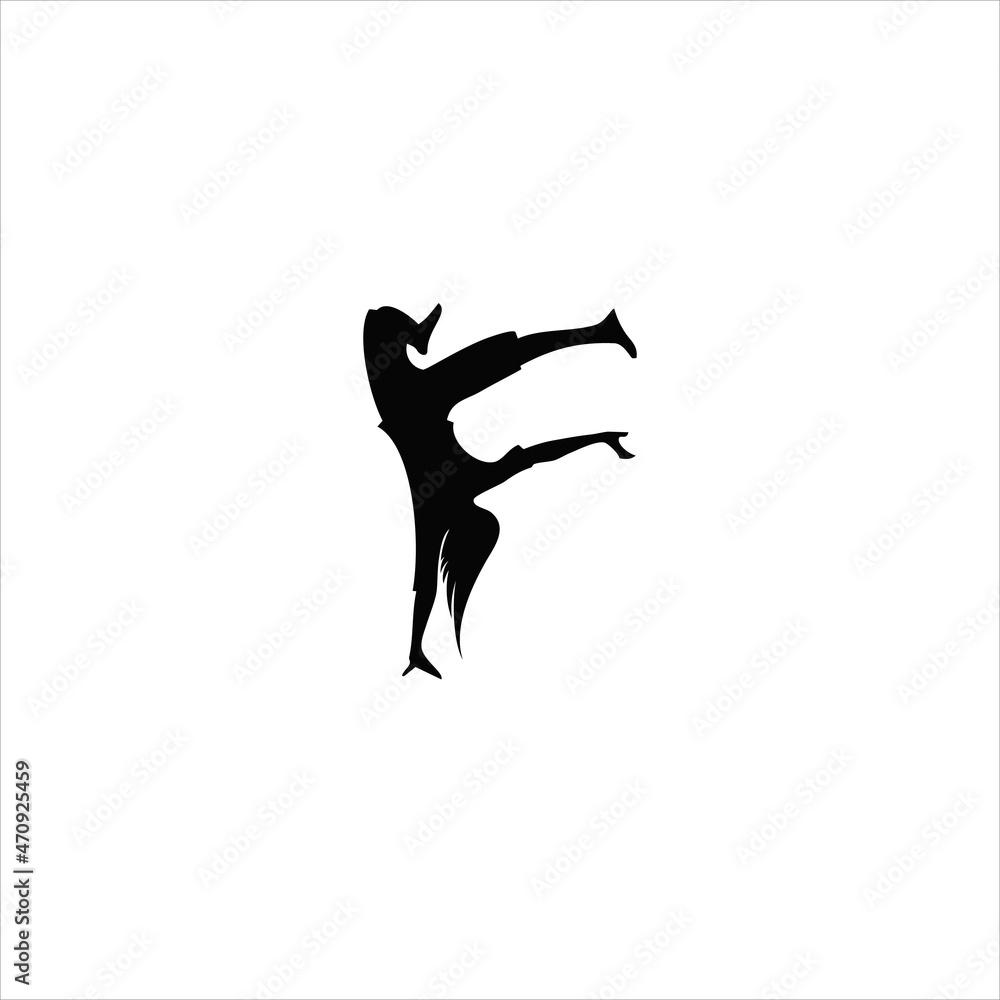 somersault logo vector abstract template