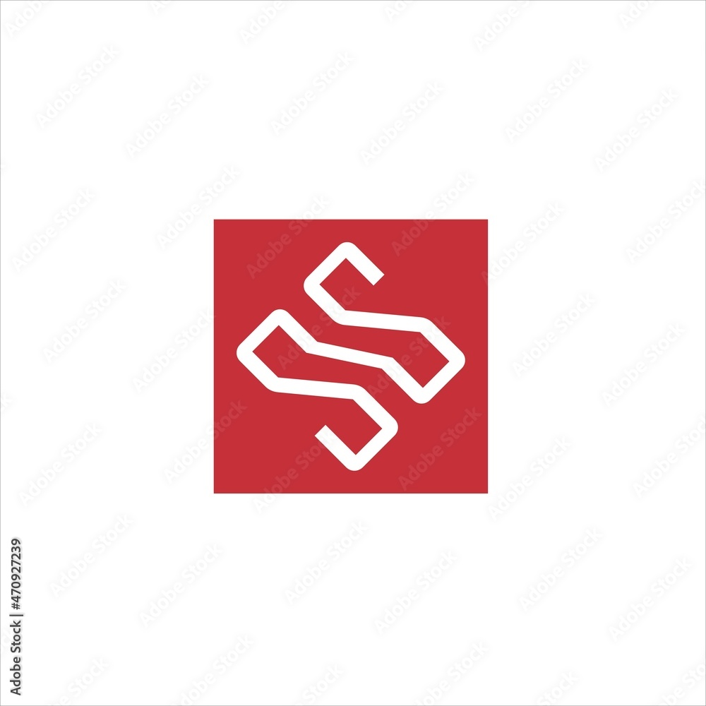 initials s s logo vector template line initials s s logo vector template line