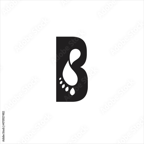 initials b logo vector template soles