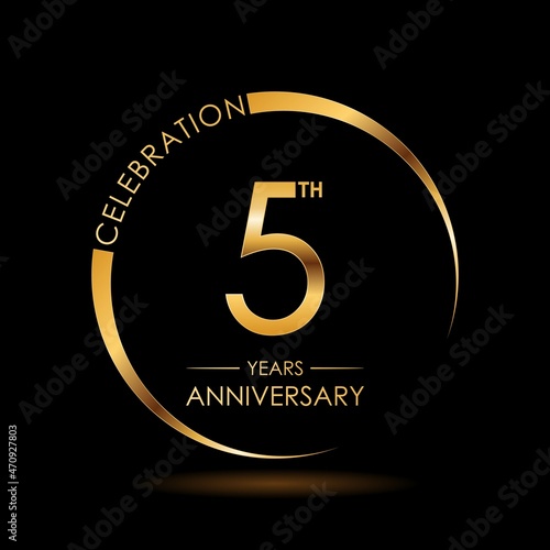 Template logo 5th Anniversary, Logo Vector Illustration, EPS 10