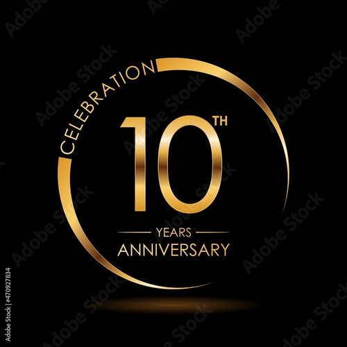 Template logo 10th Anniversary, Logo Vector Illustration, EPS 10