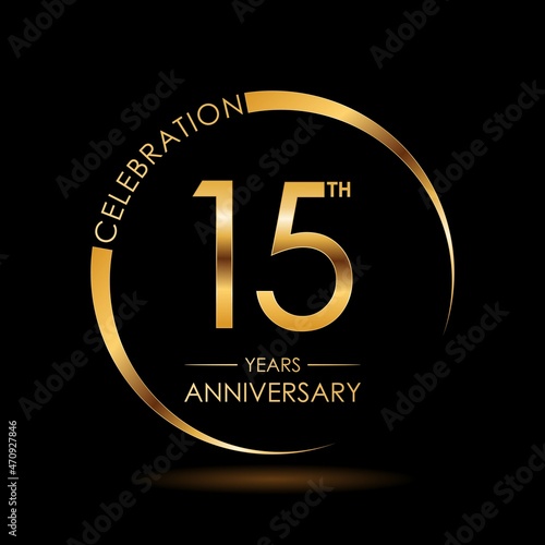 Template logo 15th Anniversary, Logo Vector Illustration, EPS 10