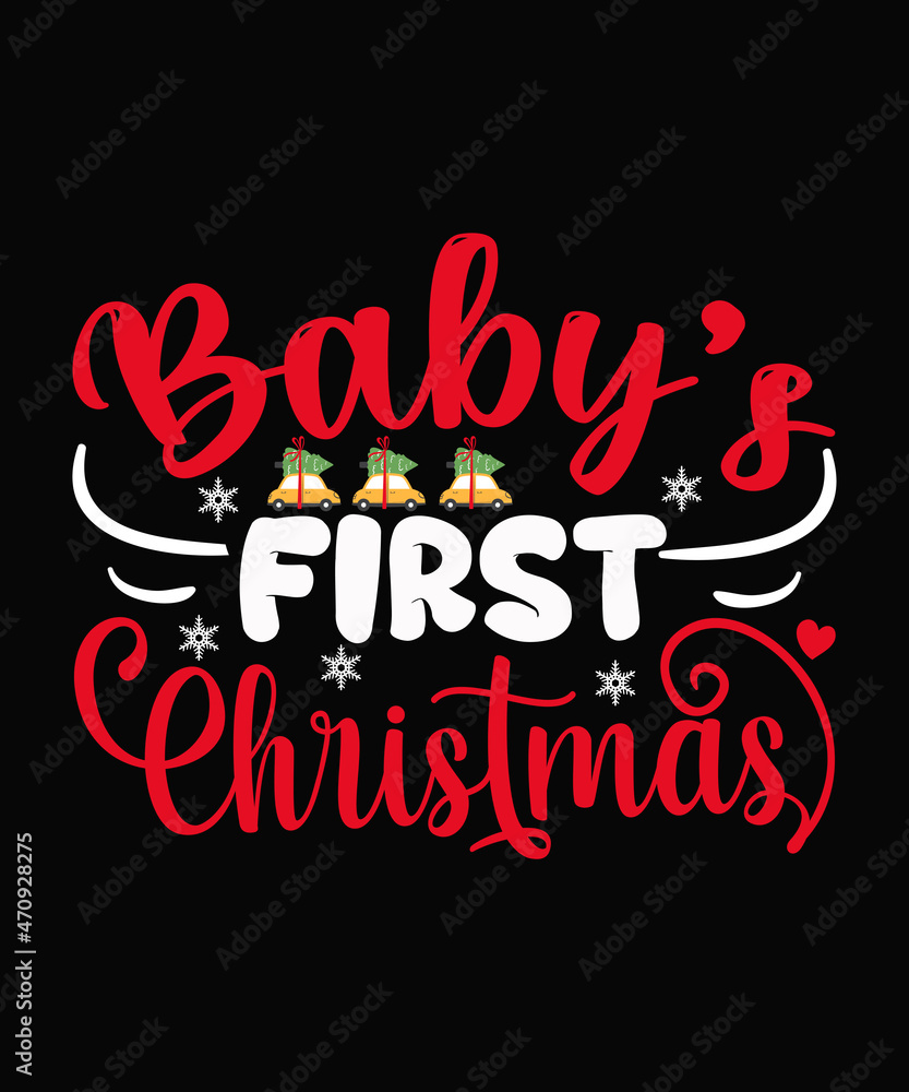 Baby’s First Christmas t-shirt design