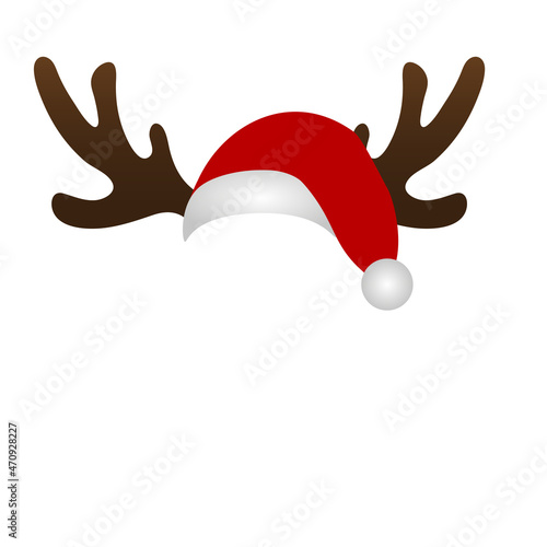 Wallpaper Mural Merry Christmas Holidays Reindeer Mask on White  Torontodigital.ca