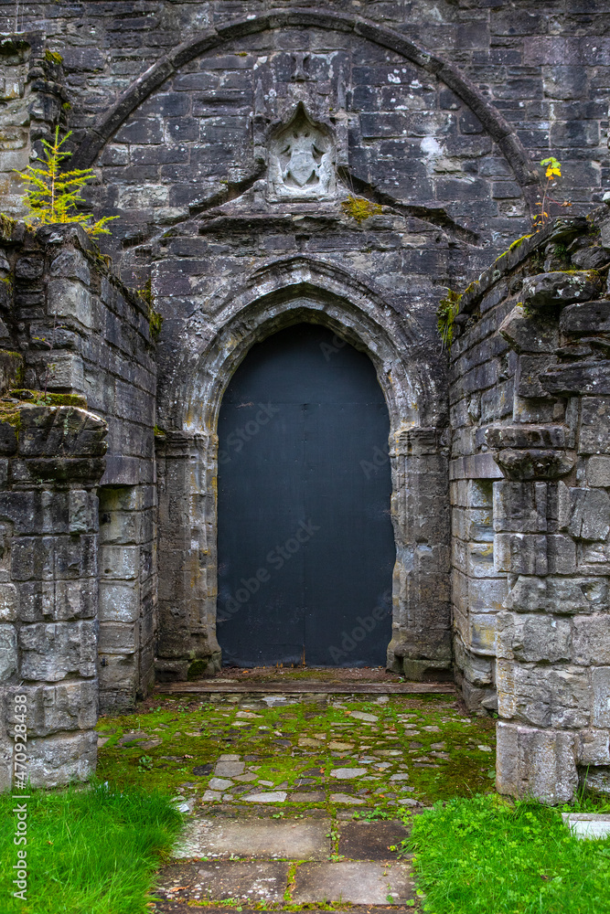 Boarded Doorway at Dunkeld Cathedral in Dunkeld, Scotland