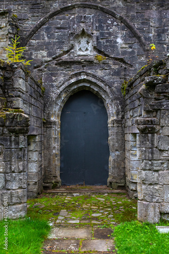 Boarded Doorway at Dunkeld Cathedral in Dunkeld, Scotland