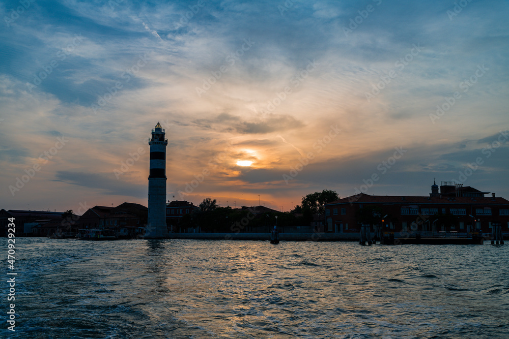 Sunset in the Venice Lagoon. magic