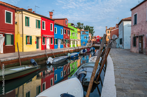 Fototapeta Naklejka Na Ścianę i Meble -  The magical colors of Burano and the Venice lagoon
