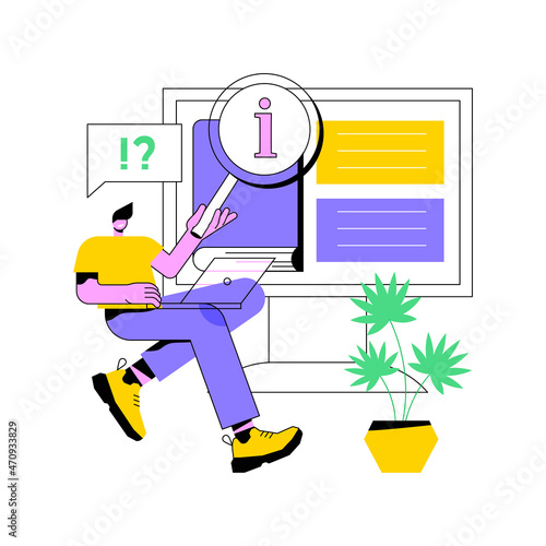 Guides abstract concept vector illustration. Website support, product guides and instructions, company information, how to use, explanation, website menu bar, UI, landing page abstract metaphor.