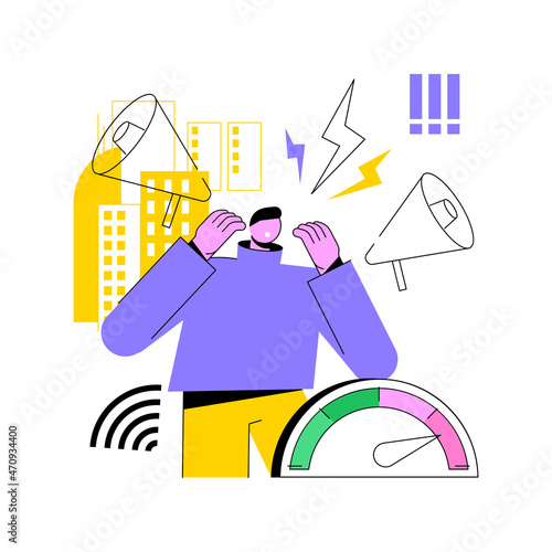 High stress levels abstract concept vector illustration. Stress and mental health, high cortisol level, anxiety and depression cause, crisis management, exhausted from work abstract metaphor.