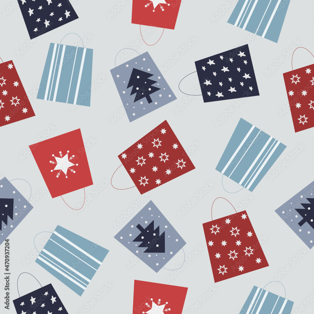 Obraz premium Seamless christmas pattern for wrapping gifts