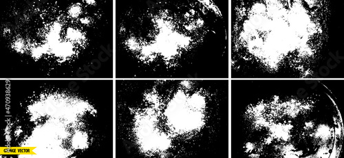 Grunge powder splash backgrounds set. Grunge splatter abstract backdrops. Powder explosion. Paint burst texture. Highly detailed grungy overlays.