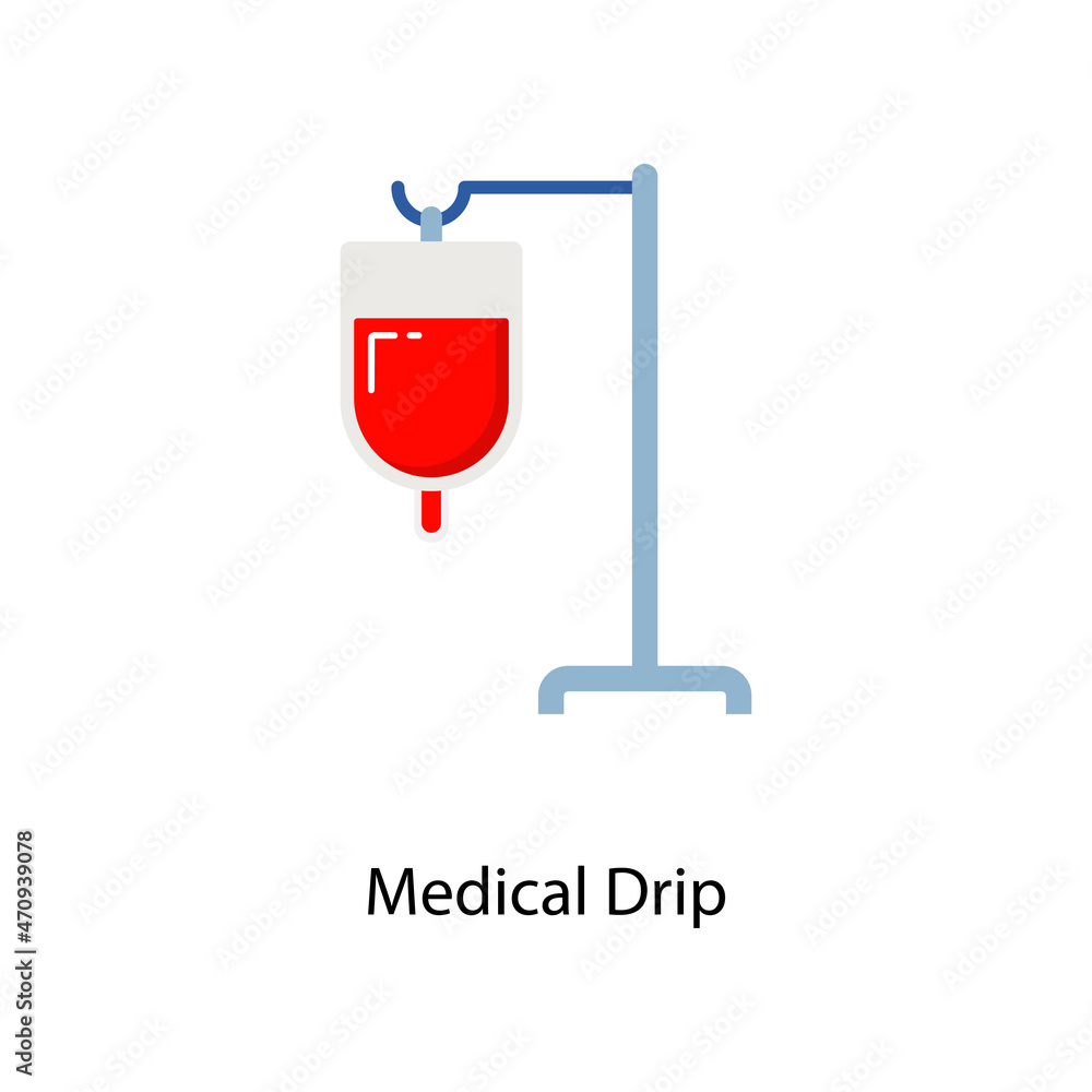 Medical Drip Flat Icon. Pixel Perfect. For Mobile and Web. stock illustration Medical Drip Flat Icon. Pixel Perfect. For Mobile and Web. stock illustration