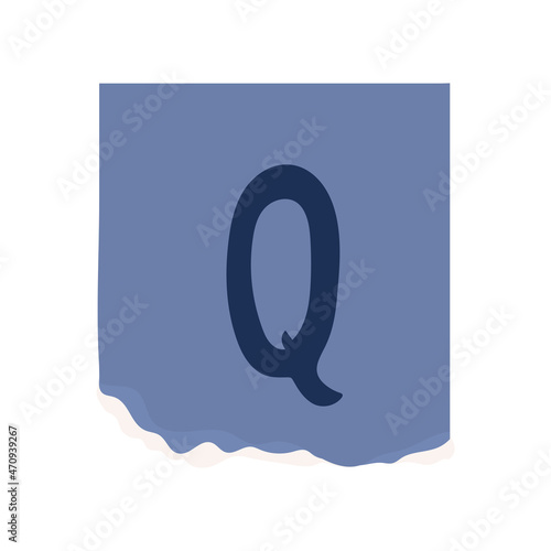 ransom note with letter Q