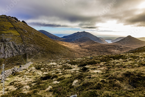 The Mourne mountains, area of outstanding natural beauty, in mid Autumn colours. County Down, Northern Ireland