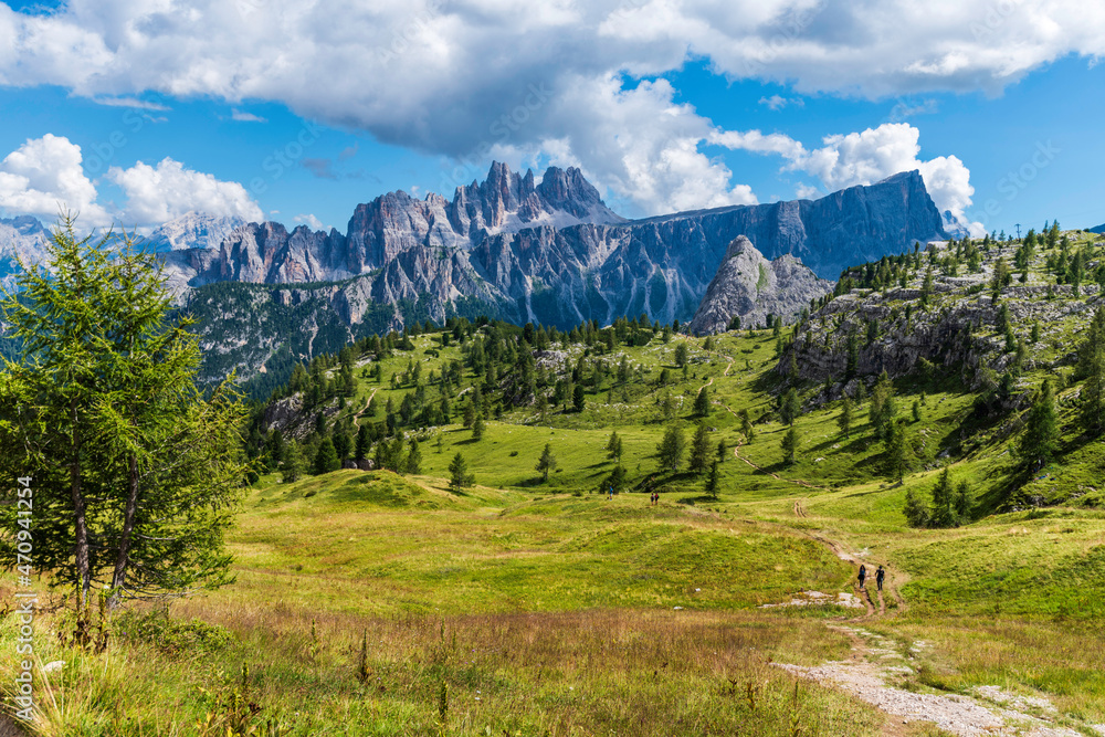 Dream Dolomites. Nuvolau, Arvelau and five towers. Dream Dolomites. Nuvolau, Arvelau and five towers.