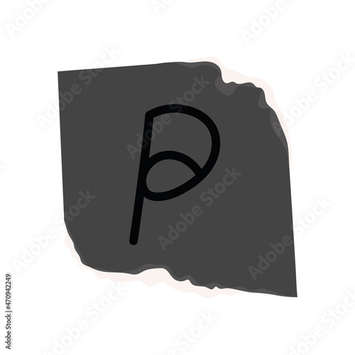 ransom paper with letter P