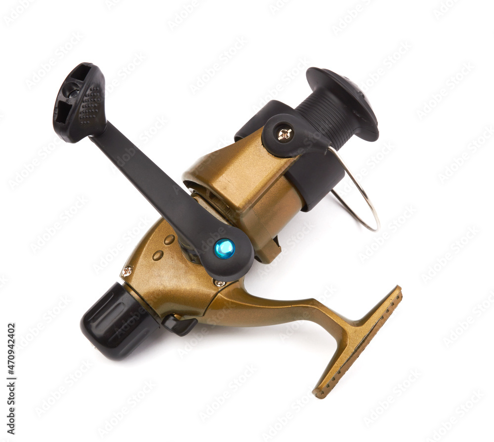 Fishing reel isolated