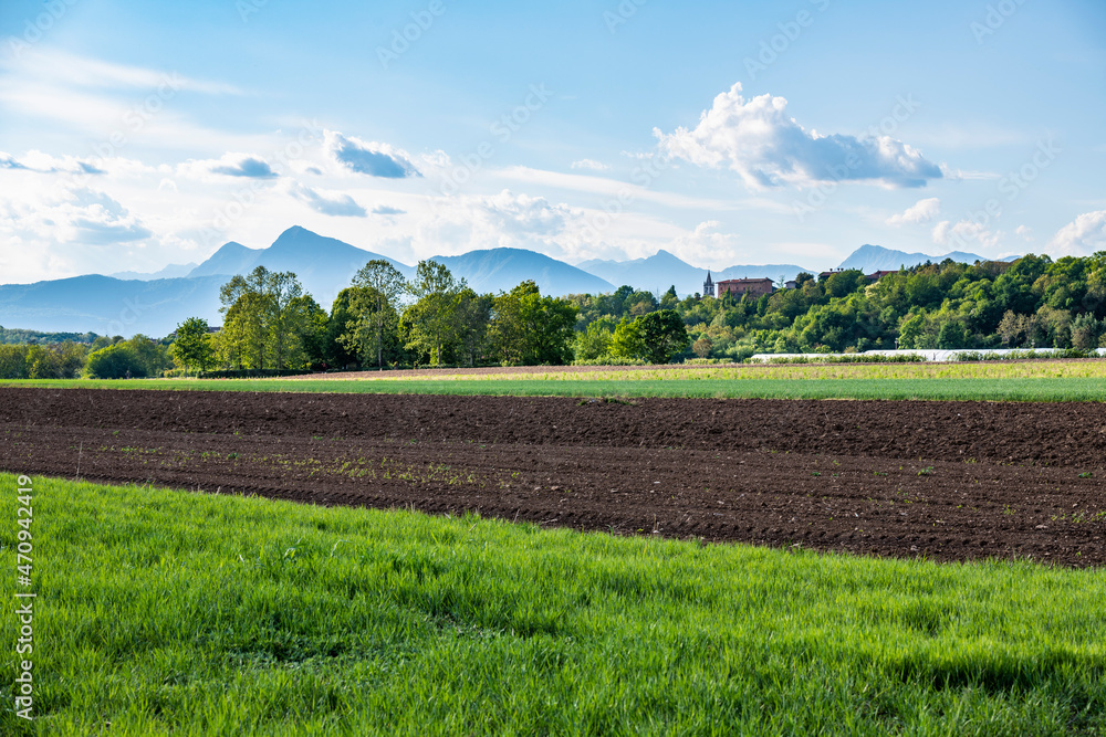 Hills and fields of Friuli in Spring. Cassacco Hills and fields of Friuli in Spring. Cassacco