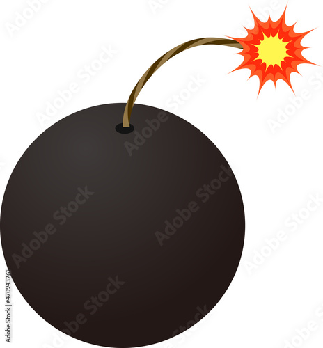 火のついた爆弾