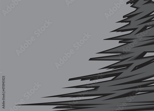 Abstract grey background with black jagged zigzag pattern and some copy space area