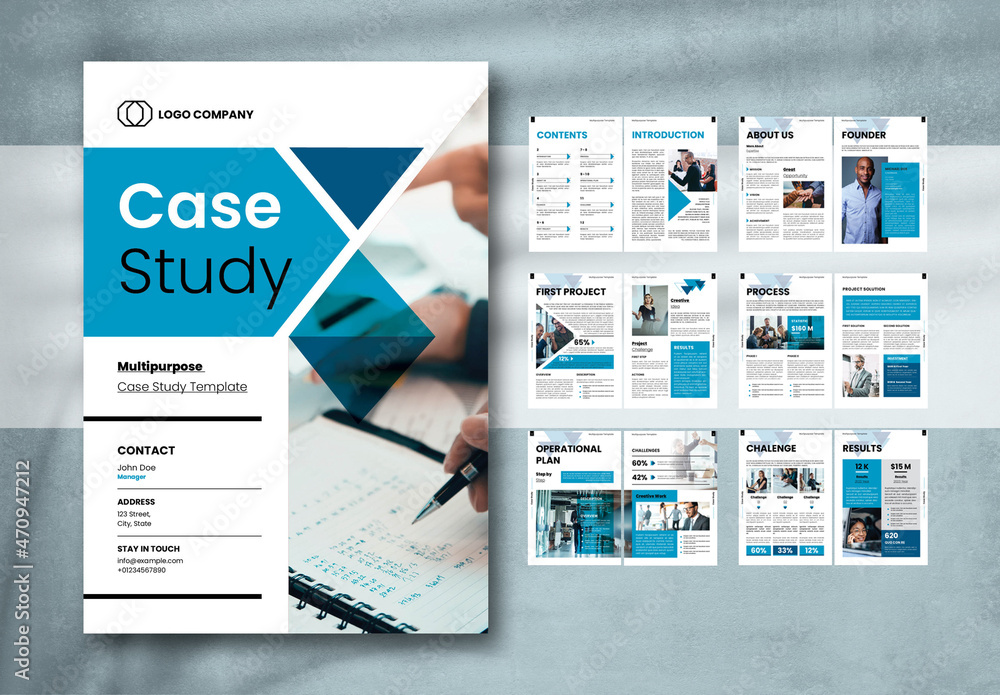 Case Study Layout Stock Template | Adobe Stock