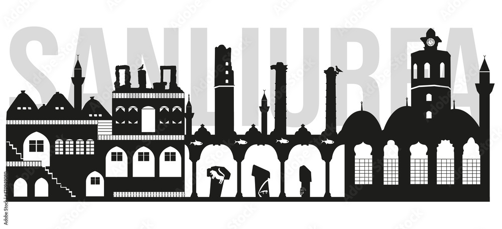 Obraz premium Sanliurfa City Silhouette