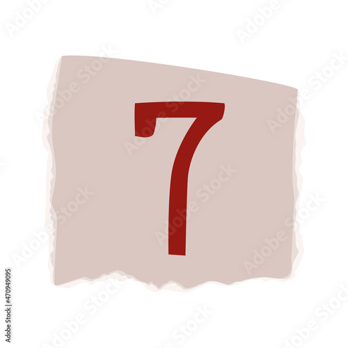 ransom note with number 7