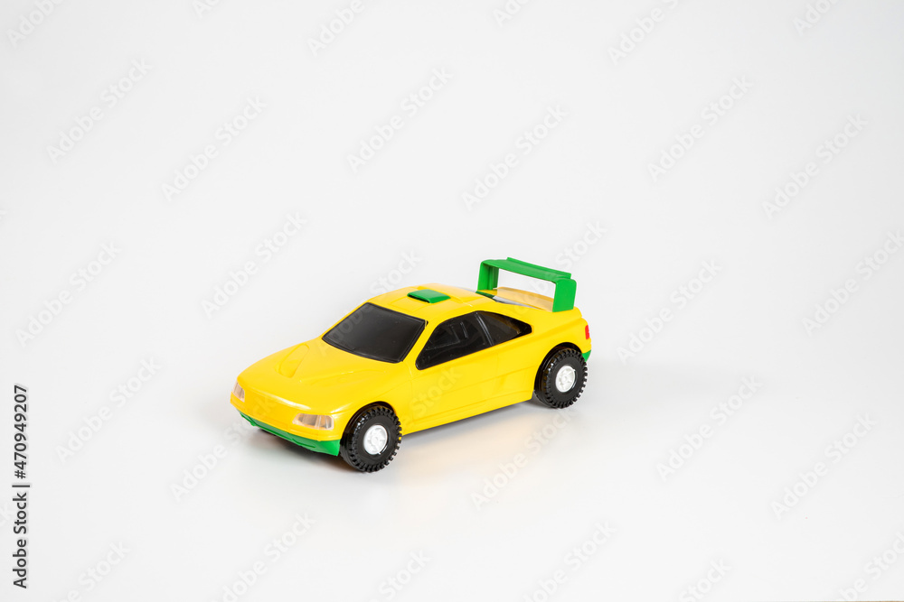 Toy plastic car isolated on white background. Toy plastic car isolated on white background.