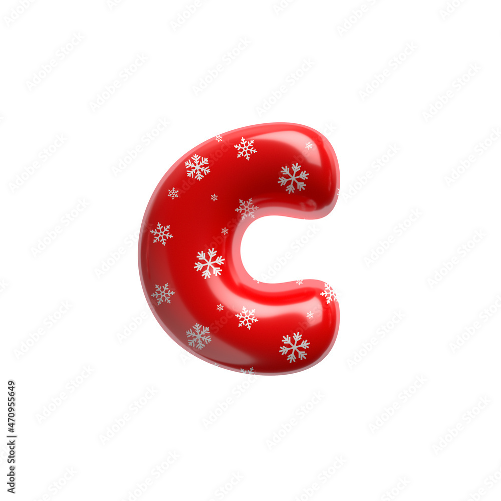 Snowflake letter C - Lowercase 3d christmas font - Suitable for Christmas, Santa claus or Winter related subjects Snowflake letter C - Lowercase 3d christmas font - Suitable for Christmas, Santa claus or Winter related subjects
