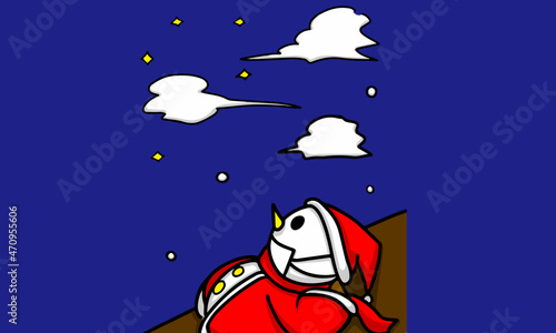 クリスマス サンタクロース Christmas　X'mas プレゼント ベクター イラスト スノーマン 雪だるま マスク