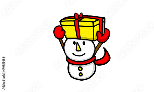 クリスマス サンタクロース Christmas　X'mas プレゼント ベクター イラスト スノーマン snowman