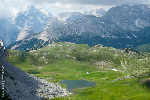 landscape with lake - dolomites