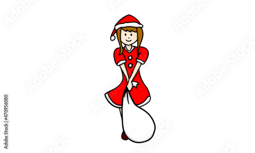 Christmas X'mas holiday クリスマス 女性サンタクロース