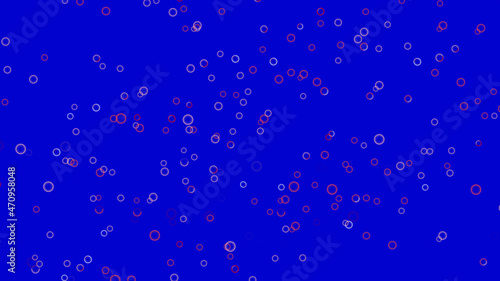 Illustrated bubble soaps on blue colorful background. Multiple abstract bubble floating all around