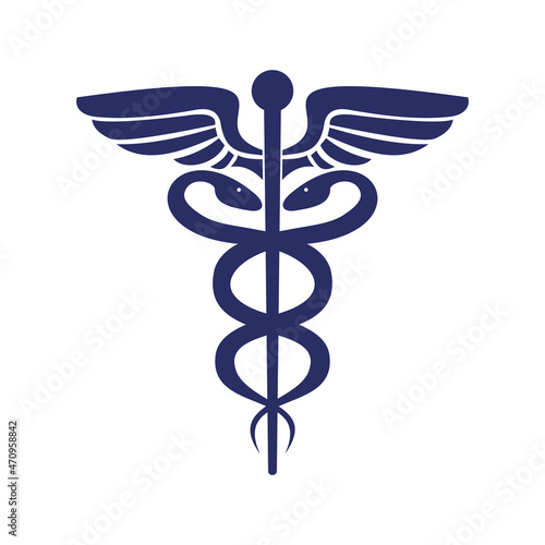 Medical caduceus logo  icon vector illustration symbol