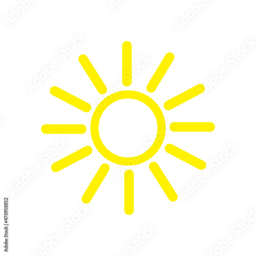 Sun icon vector illustration sign