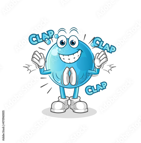 bubble applause illustration. character vector