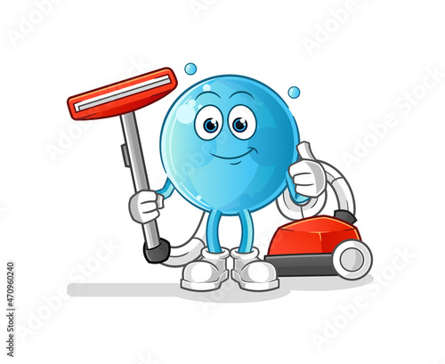 bubble clean with a vacuum . character vector